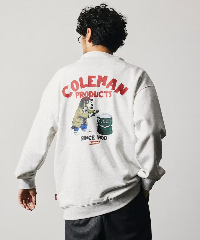 Coleman × FREAK'S STORE / 復古型錄狗狗圖案 拉鍊半領衫(日本聯名限定)