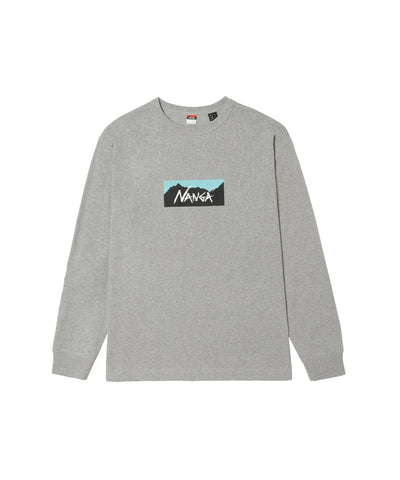 NANGA / ECO HYBRID BOX LOGO L/S TEE(UNISEX) 再生棉方形LOGO印花長袖T恤