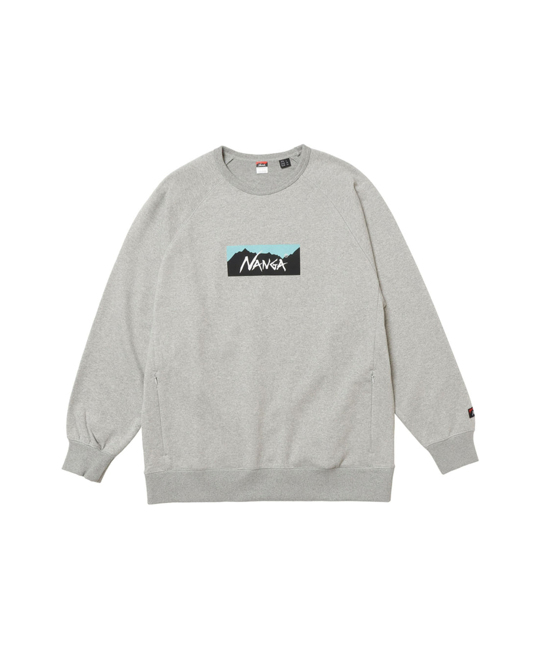 NANGA ECO HYBRID BOX LOGO SWEATSHIRT(UNISEX) / 拉克蘭袖 圓領衫