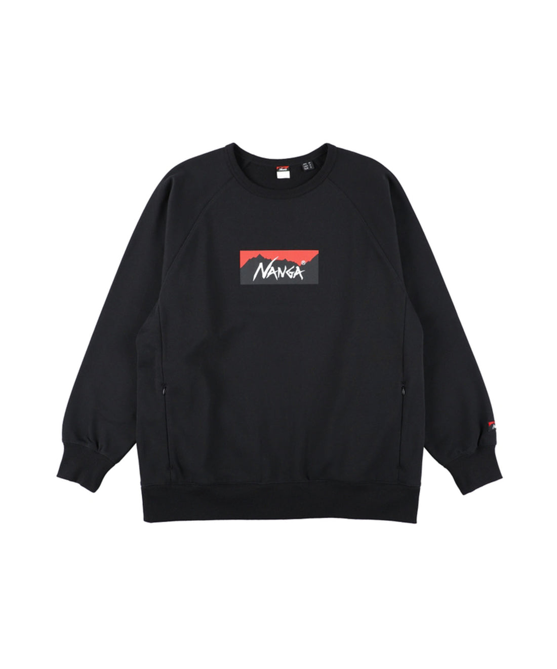 NANGA ECO HYBRID BOX LOGO SWEATSHIRT(UNISEX) / 拉克蘭袖 圓領衫