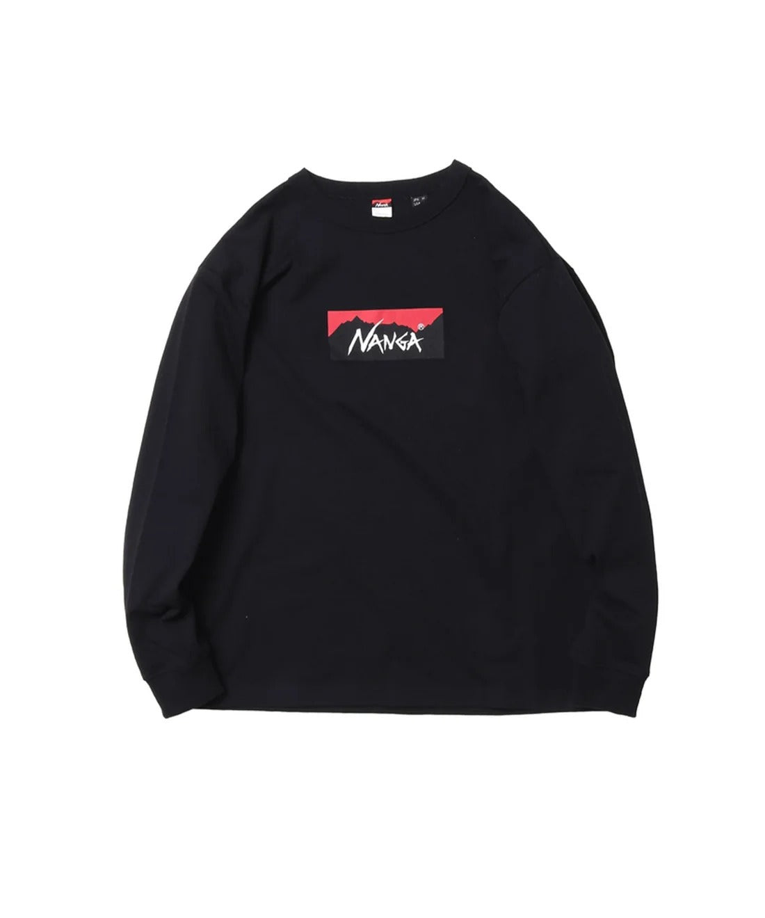 NANGA / ECO HYBRID BOX LOGO L/S TEE(UNISEX) 再生棉方形LOGO印花長袖T恤