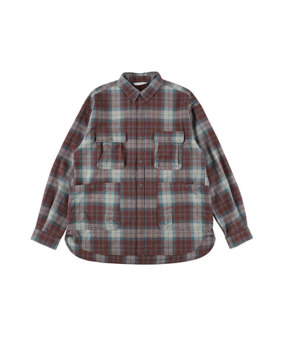 NANGA FADE TARTAN CHECK CAMP SHIRT / 格紋營地襯衫