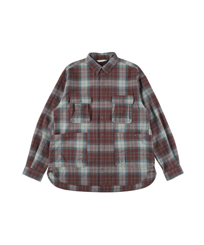 NANGA FADE TARTAN CHECK CAMP SHIRT / 格紋營地襯衫
