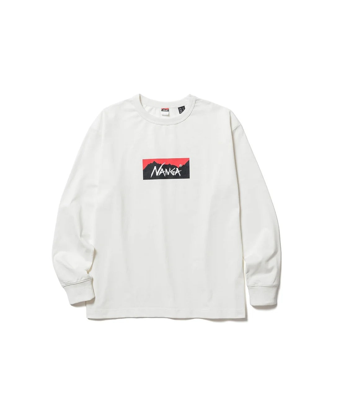 NANGA / ECO HYBRID BOX LOGO L/S TEE(UNISEX) 再生棉方形LOGO印花長袖T恤