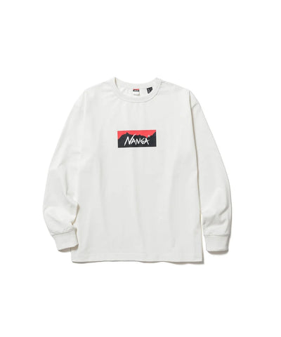 NANGA / ECO HYBRID BOX LOGO L/S TEE(UNISEX) 再生棉方形LOGO印花長袖T恤