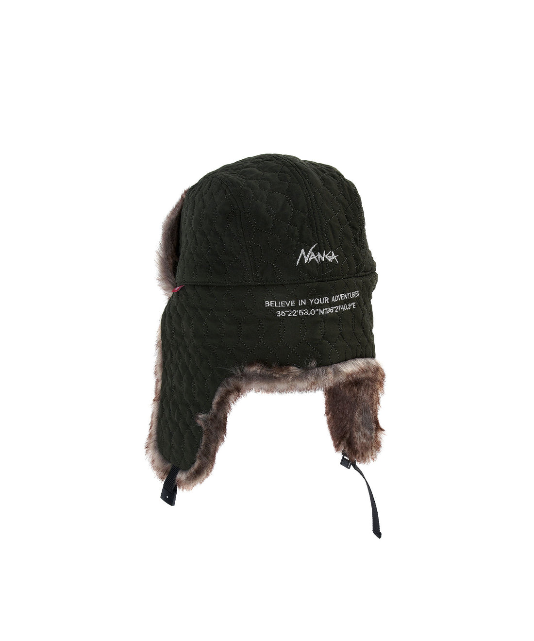 NANGA X CLEF QUILT PILOT CAP / 聯名羽絨格紋保暖飛行帽