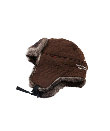 NANGA X CLEF QUILT PILOT CAP / 聯名羽絨格紋保暖飛行帽