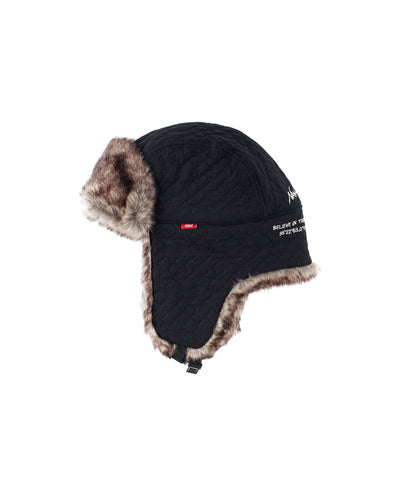 NANGA X CLEF QUILT PILOT CAP / 聯名羽絨格紋保暖飛行帽