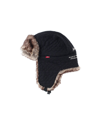 NANGA X CLEF QUILT PILOT CAP / 聯名羽絨格紋保暖飛行帽