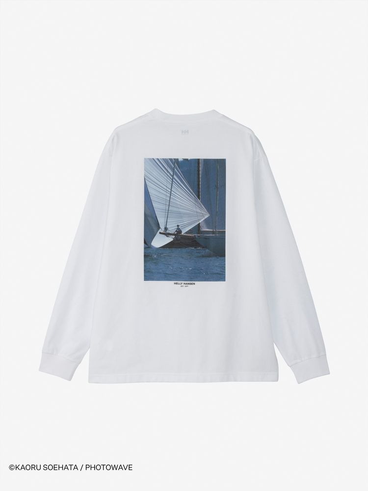 HELLY HANSEN  / 別注海洋印花長袖T恤