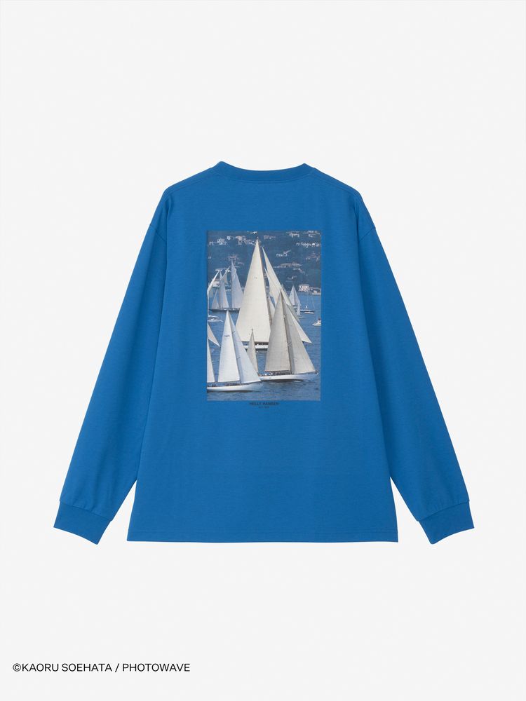 HELLY HANSEN  / 別注海洋印花長袖T恤