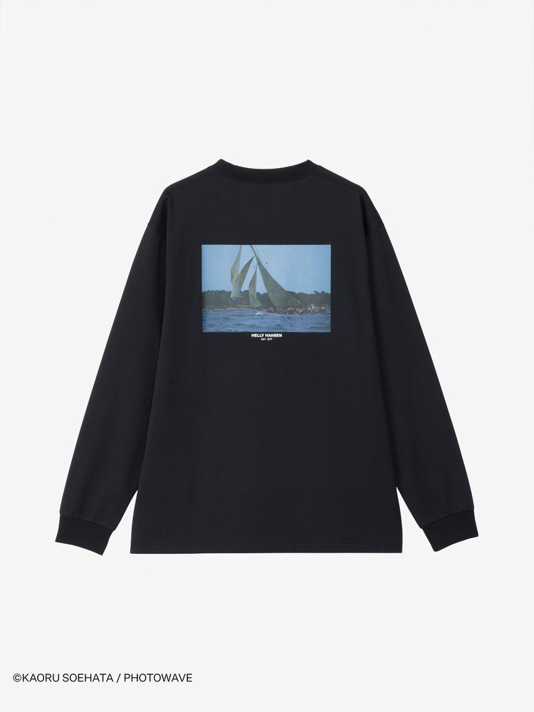 HELLY HANSEN  / 別注海洋印花長袖T恤