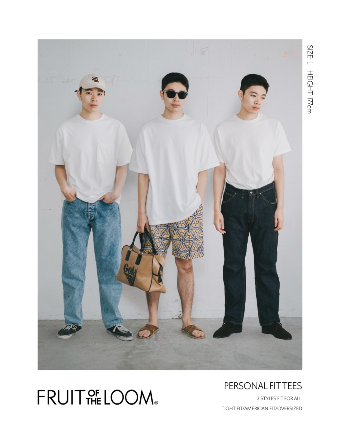 FRUIT OF THE LOOM  Personal Fit 3P PACKTEE HEAVY / 三件裝重磅圓領T恤