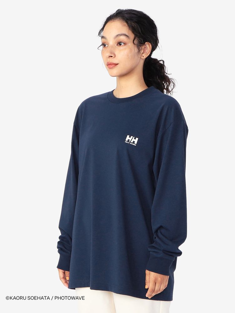 HELLY HANSEN  / 別注海洋印花長袖T恤