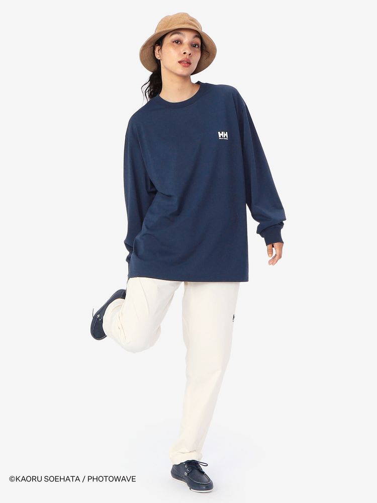 HELLY HANSEN  / 別注海洋印花長袖T恤