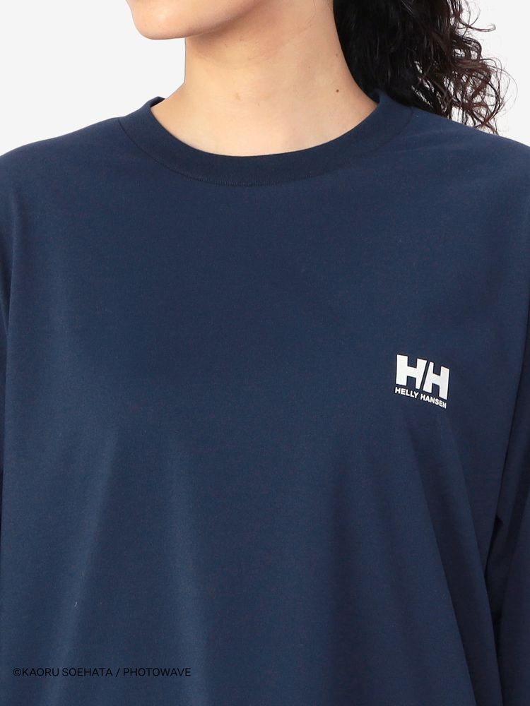 HELLY HANSEN  / 別注海洋印花長袖T恤