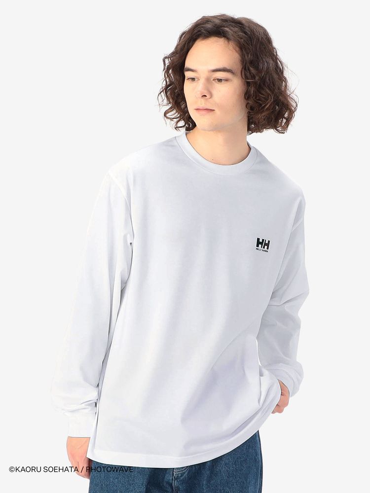 HELLY HANSEN  / 別注海洋印花長袖T恤