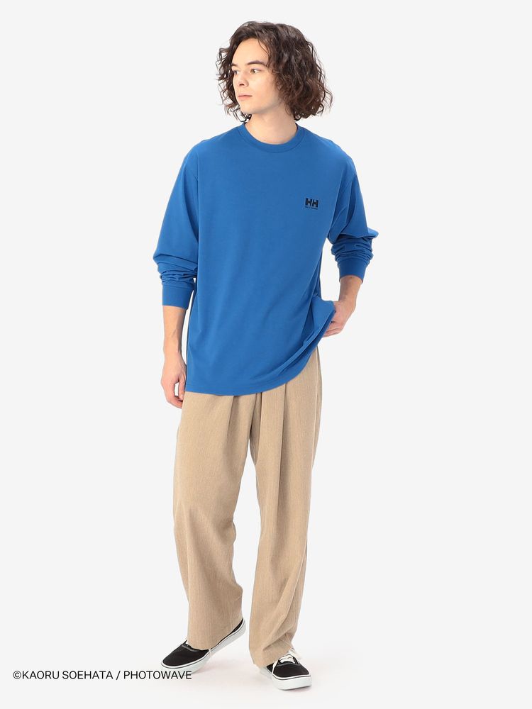 HELLY HANSEN  / 別注海洋印花長袖T恤