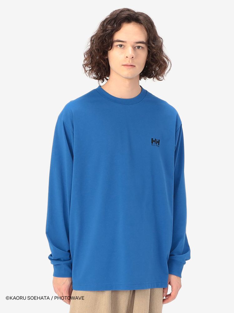 HELLY HANSEN  / 別注海洋印花長袖T恤