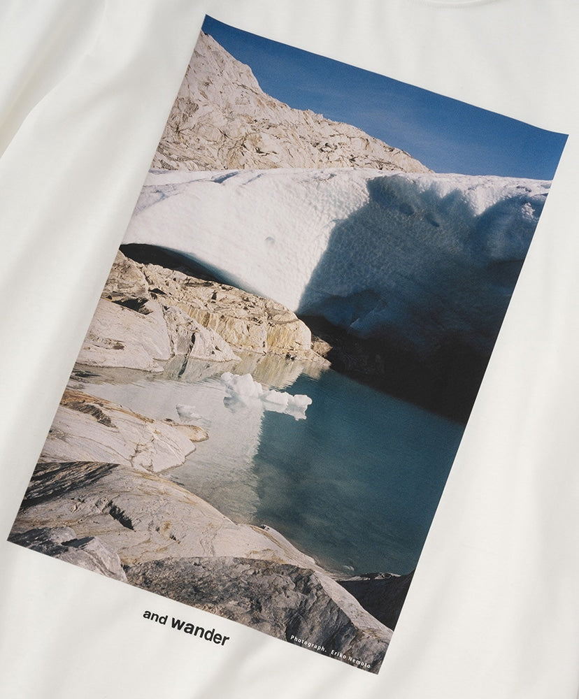 and wander Gracier Printed SS T / 山景短袖T恤
