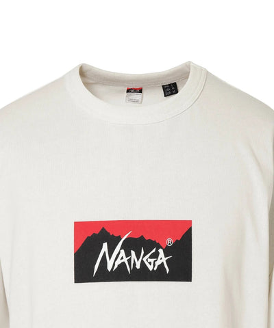 NANGA / ECO HYBRID BOX LOGO L/S TEE(UNISEX) 再生棉方形LOGO印花長袖T恤