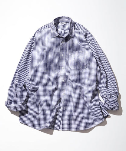 CAHLUMN Magazine Pocket Broad Shirt(Gingham) / 格紋襯衫