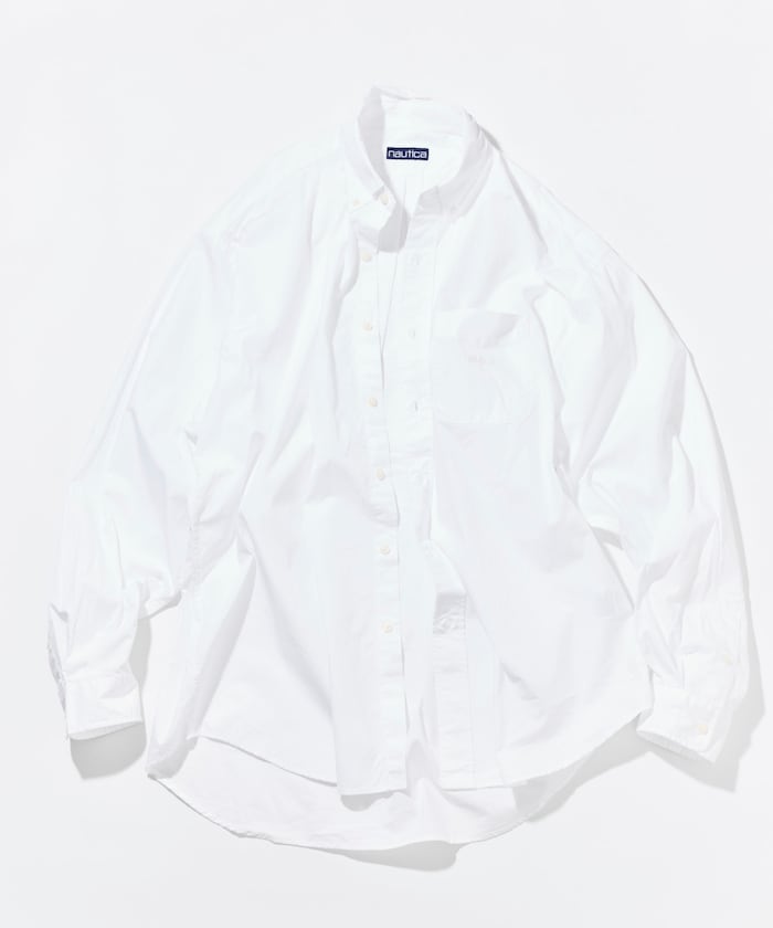 NAUTICA JP / 經典平紋寬版鈕扣領襯衫