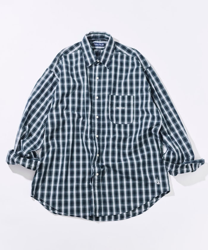NAUTICA JP / 經典平紋寬版鈕扣領襯衫