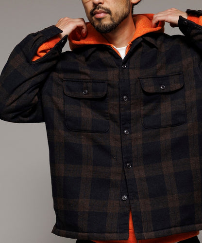 FREAK’S STORE / 水洗中綿 格紋襯衫 外套