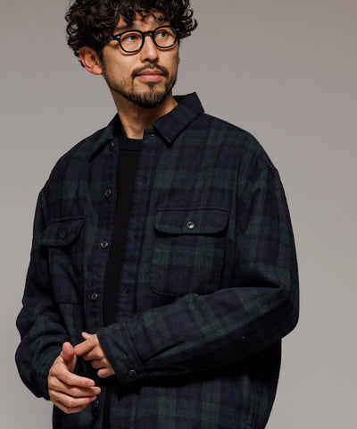 FREAK’S STORE / 水洗中綿 格紋襯衫 外套