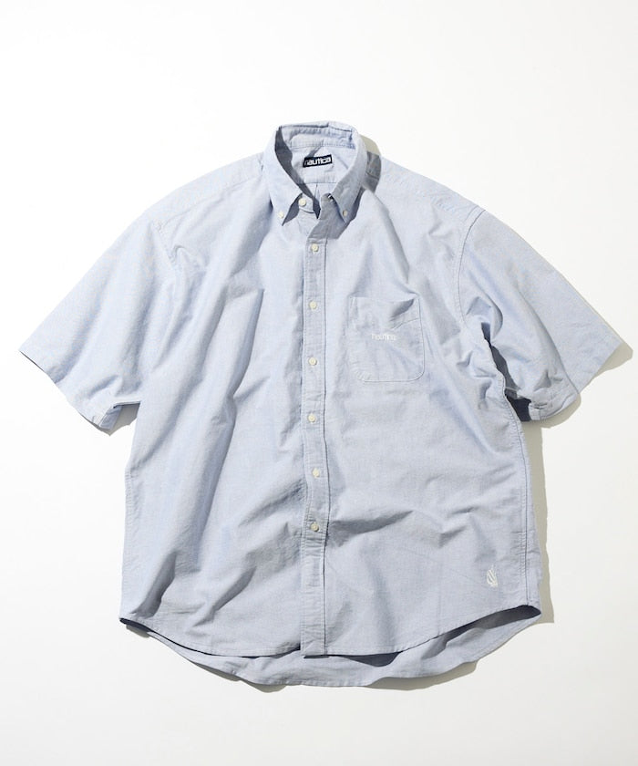 NAUTICA JP / 水洗牛津布 短袖襯衫