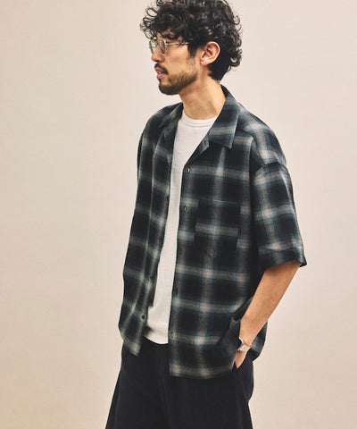 FREAK’S STORE / 漸層格紋 短袖襯衫