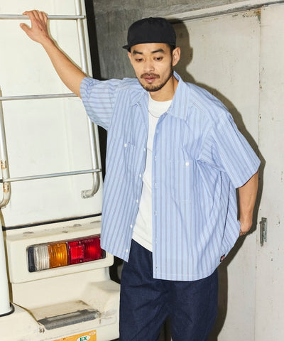 RED KAP x FREAK’S STORE / 短版條紋工作襯衫