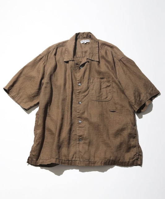 CAHLUMN Over dye Polo Shirt / 亞麻 開襟襯衫