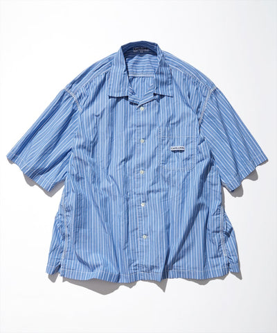 CAHLUMN Magazine Pocket Chain Stitch Open Collar Shirt / 三本針開襟短袖襯衫