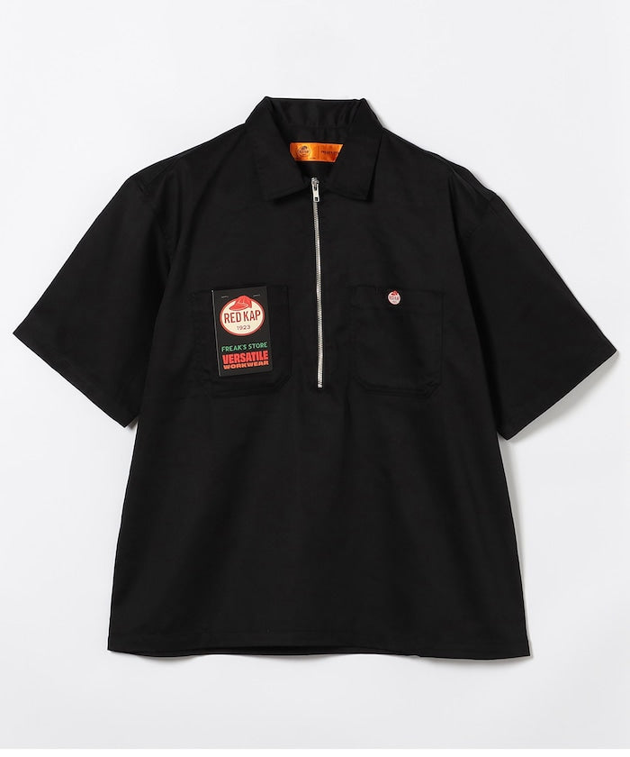 RED KAP / 半拉鍊工裝短袖 開襟衫
