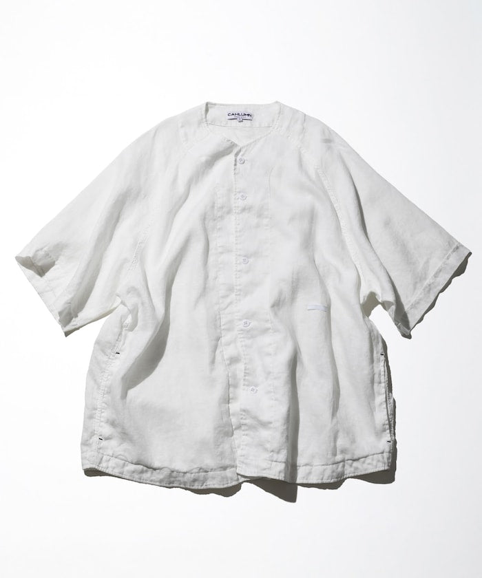 CAHLUMN Linen Baseball Shirt /  亞麻 棒球襯衫