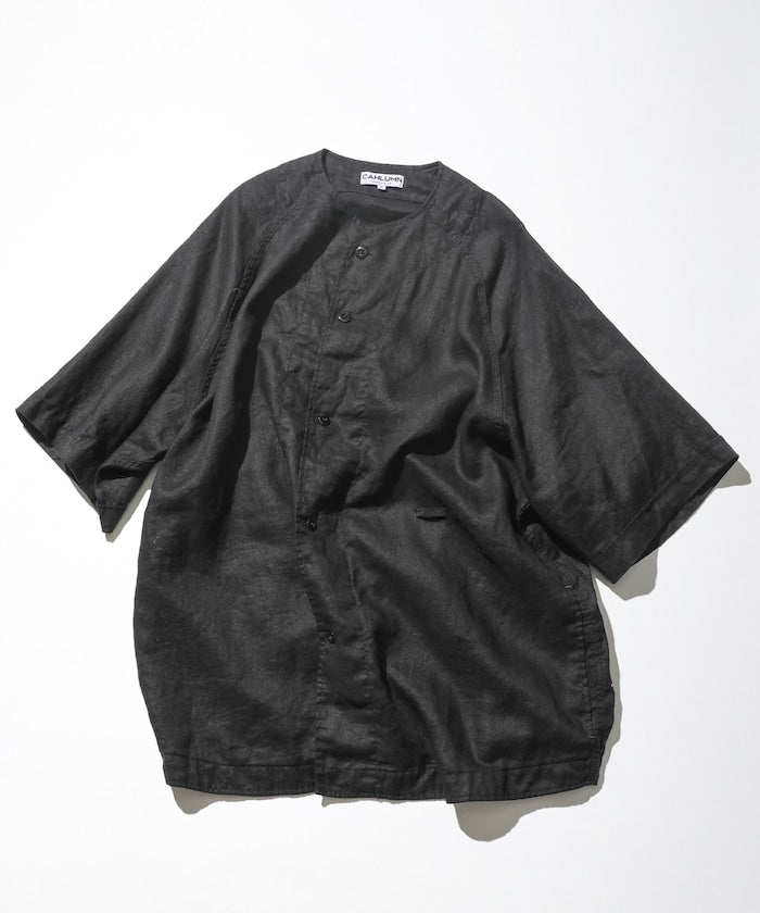 CAHLUMN Linen Baseball Shirt /  亞麻 棒球襯衫