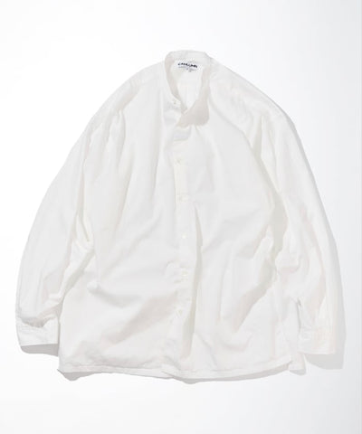 CAHLUMN Broadcloth Band Collar Shirt / 高密度平織棉布 立領襯衫