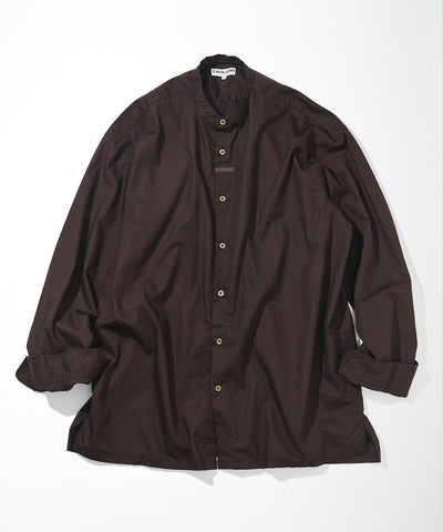 CAHLUMN Broadcloth Band Collar Shirt / 高密度平織棉布 立領襯衫