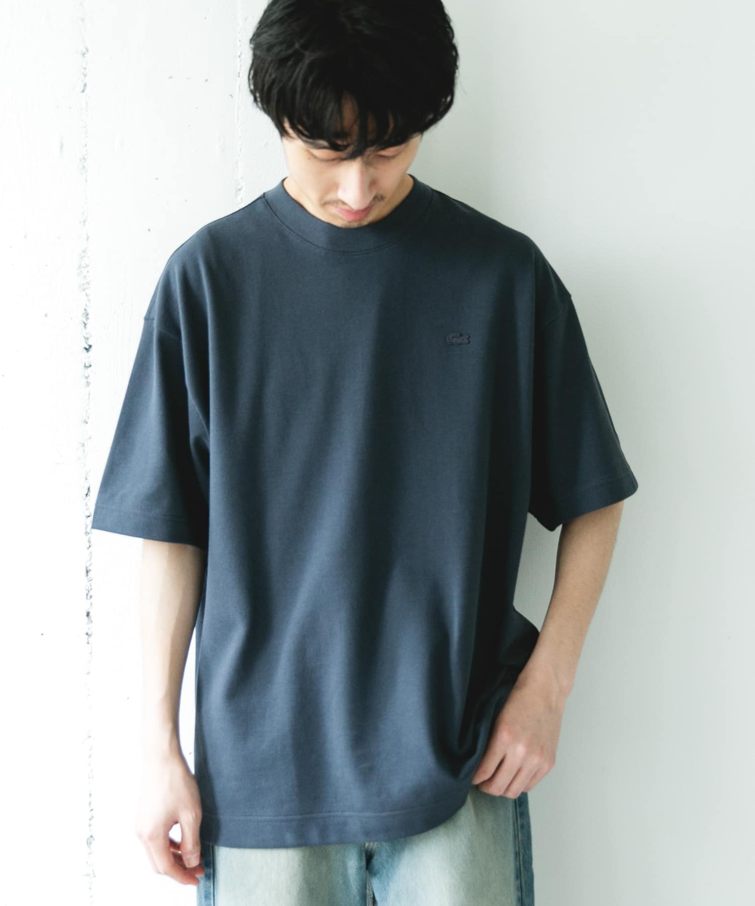 LACOSTE×DOORS　MOSS STITCH SHORT-SLEEVE T-SHIRTS / 鹿子布寬鬆短袖T恤