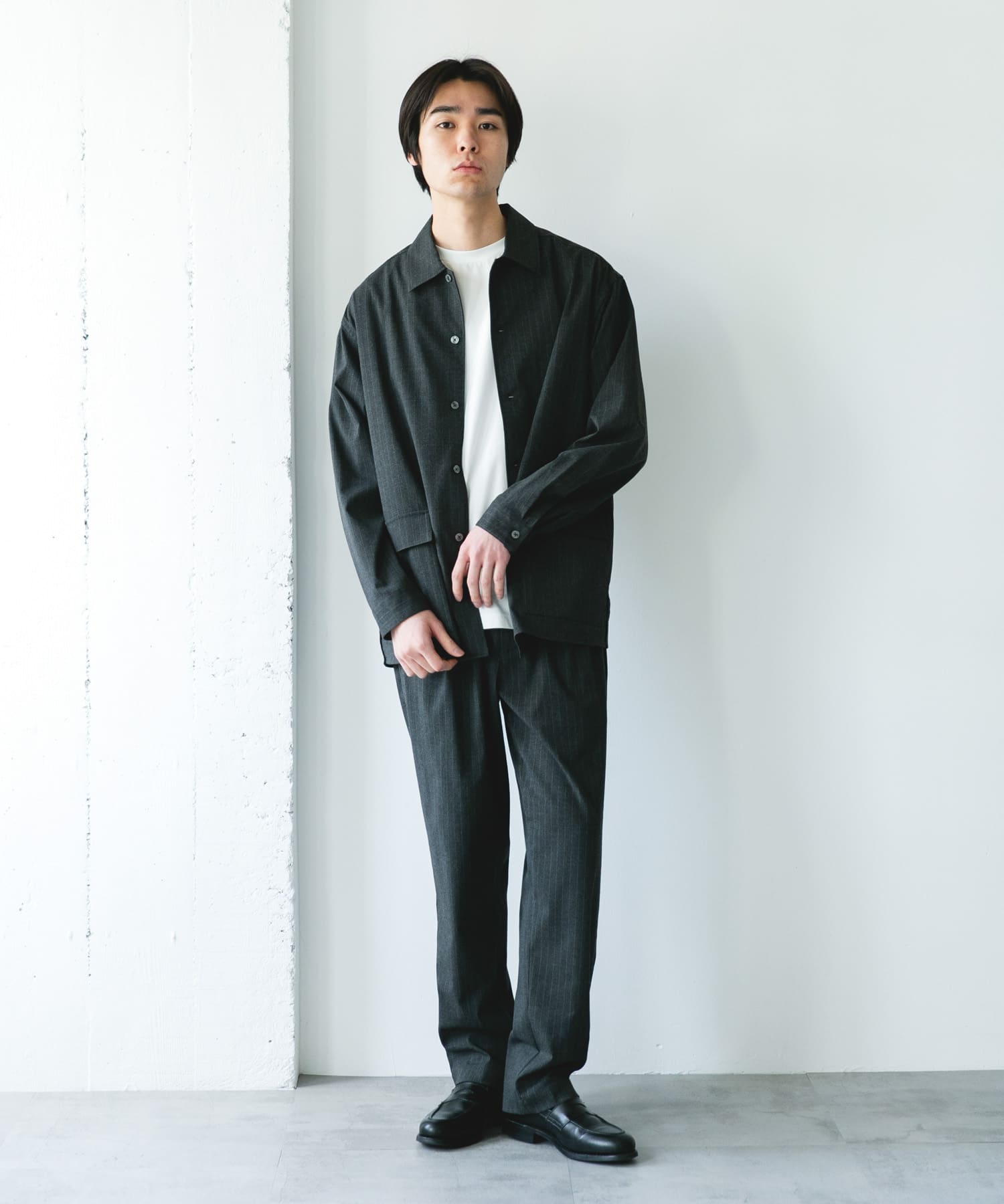 URBAN RESEARCH / 輕量羊毛質感襯衫外套