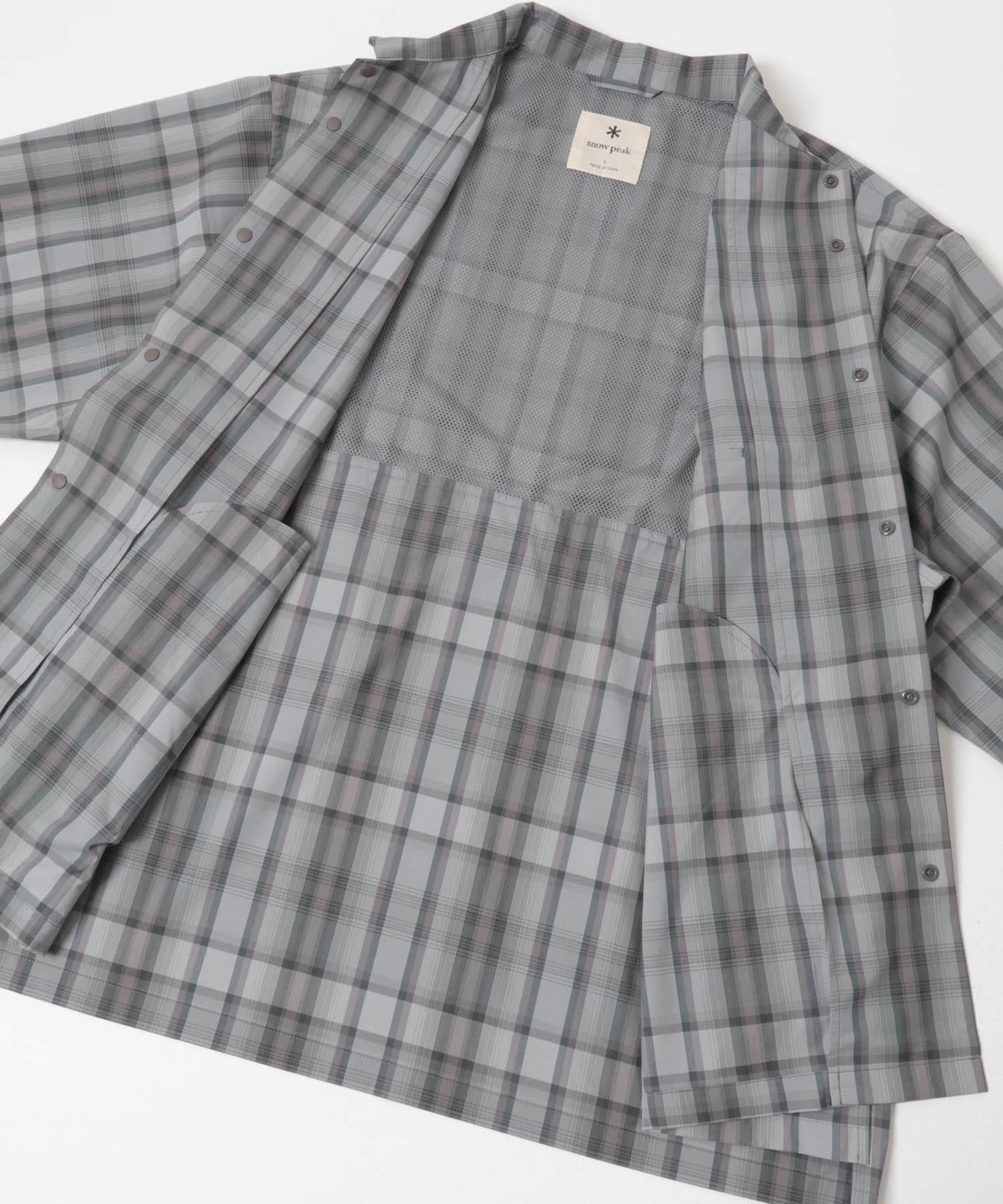 Snow Peak Snow Peak Apparel　FADE CHECK BREEZY SHIRTS / 淡色漸層格紋透氣襯衫