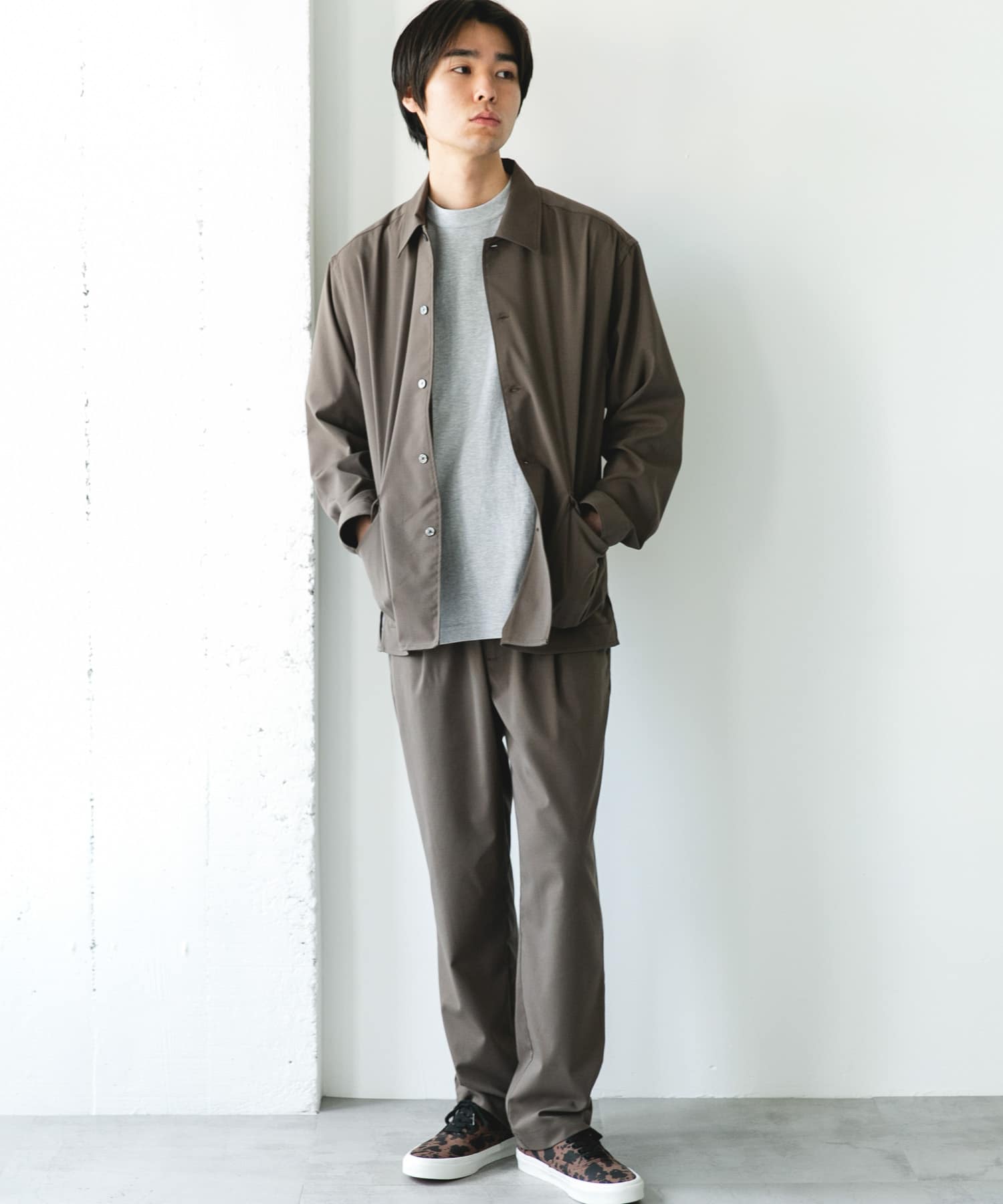 URBAN RESEARCH / 輕量羊毛質感襯衫外套