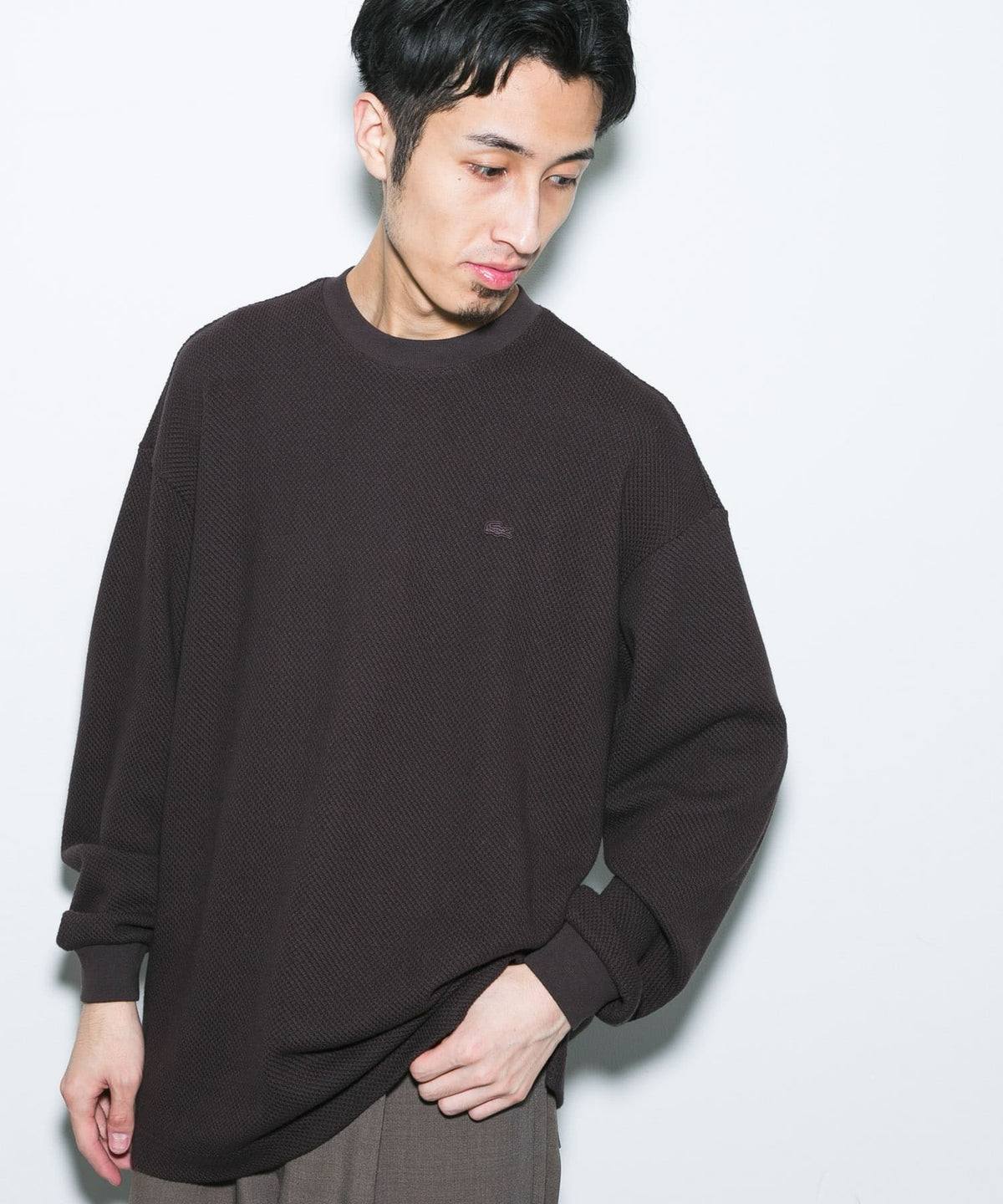 LACOSTE × DOORS / 重磅網眼布長袖T恤（日本聯名限定）