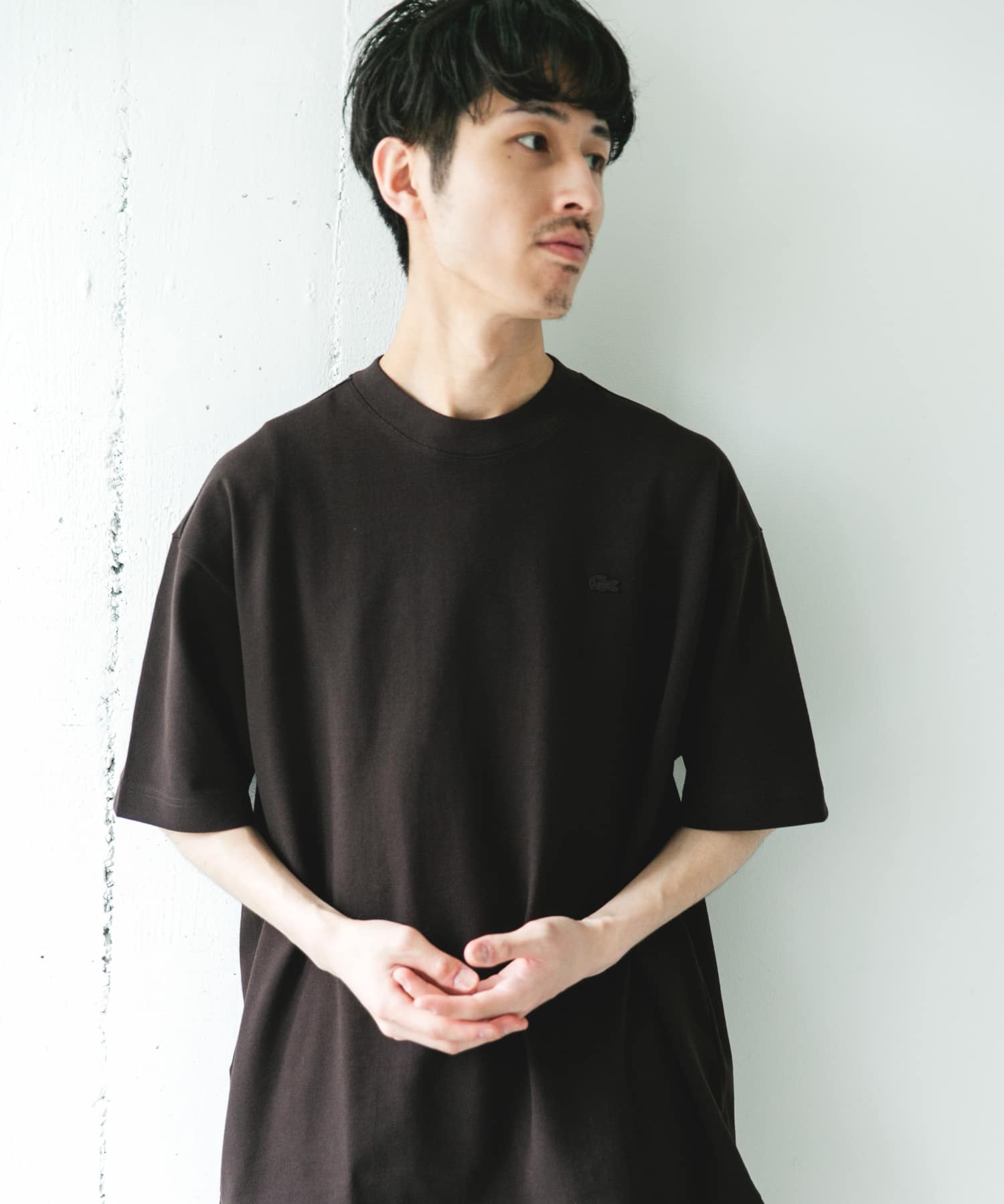 LACOSTE×DOORS　MOSS STITCH SHORT-SLEEVE T-SHIRTS / 鹿子布寬鬆短袖T恤