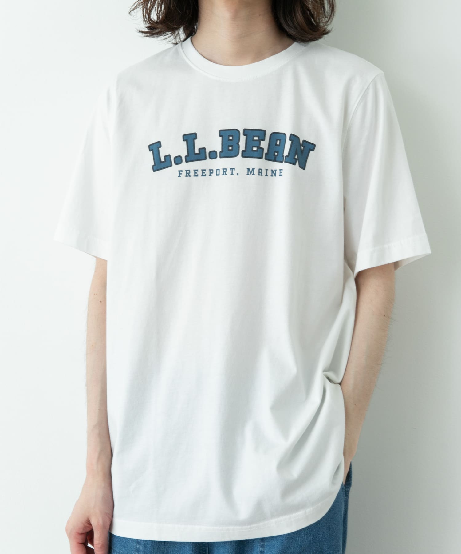 L.L.Bean　UNSHRINKABLE GRAPHIC T-SHIRTS / 經典校園 Logo 短袖T恤
