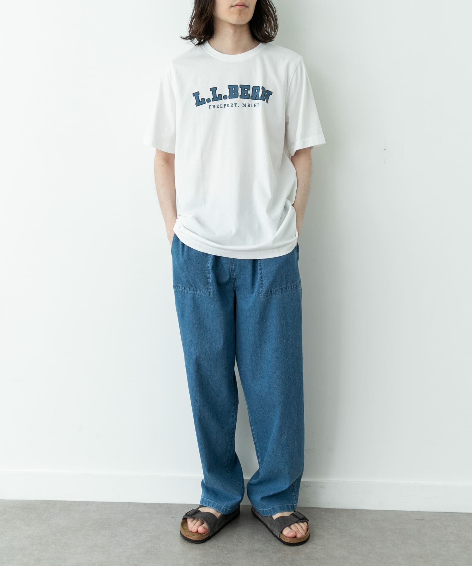 L.L.Bean　UNSHRINKABLE GRAPHIC T-SHIRTS / 經典校園 Logo 短袖T恤