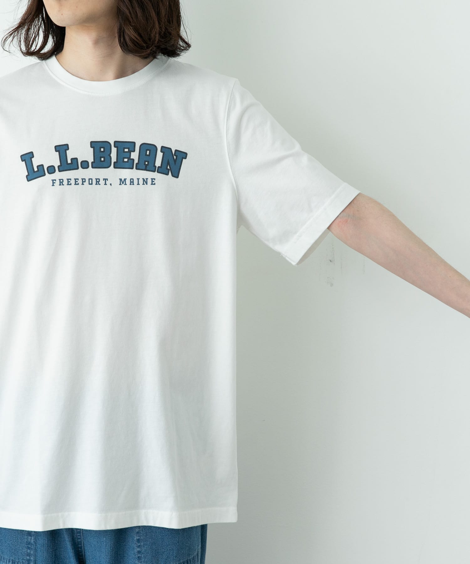 L.L.Bean　UNSHRINKABLE GRAPHIC T-SHIRTS / 經典校園 Logo 短袖T恤