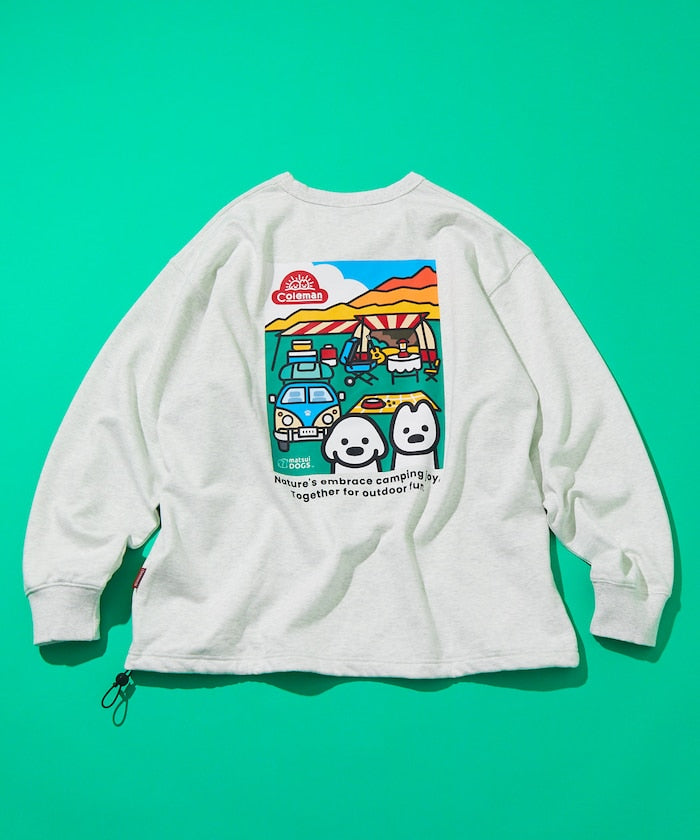 COLEMAN X FREAK’S STORE / Camping Joy 繪圖抽繩下擺 圓領衫